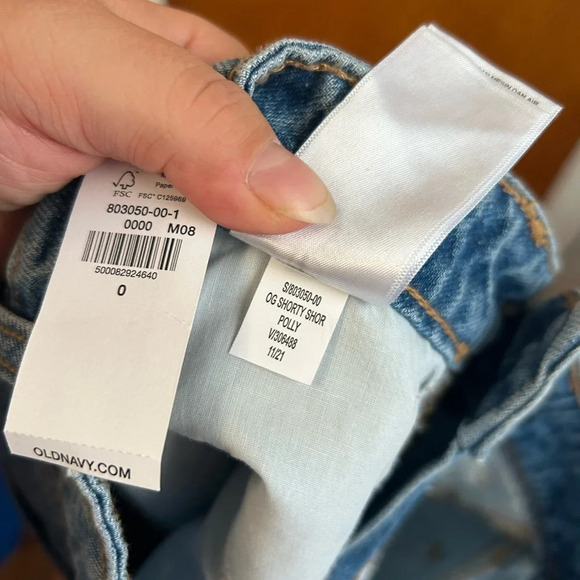 NWT OLD NAVY HIGH RISE OG STRAIGHT DENIM SHORTS - Picture 5 of 5
